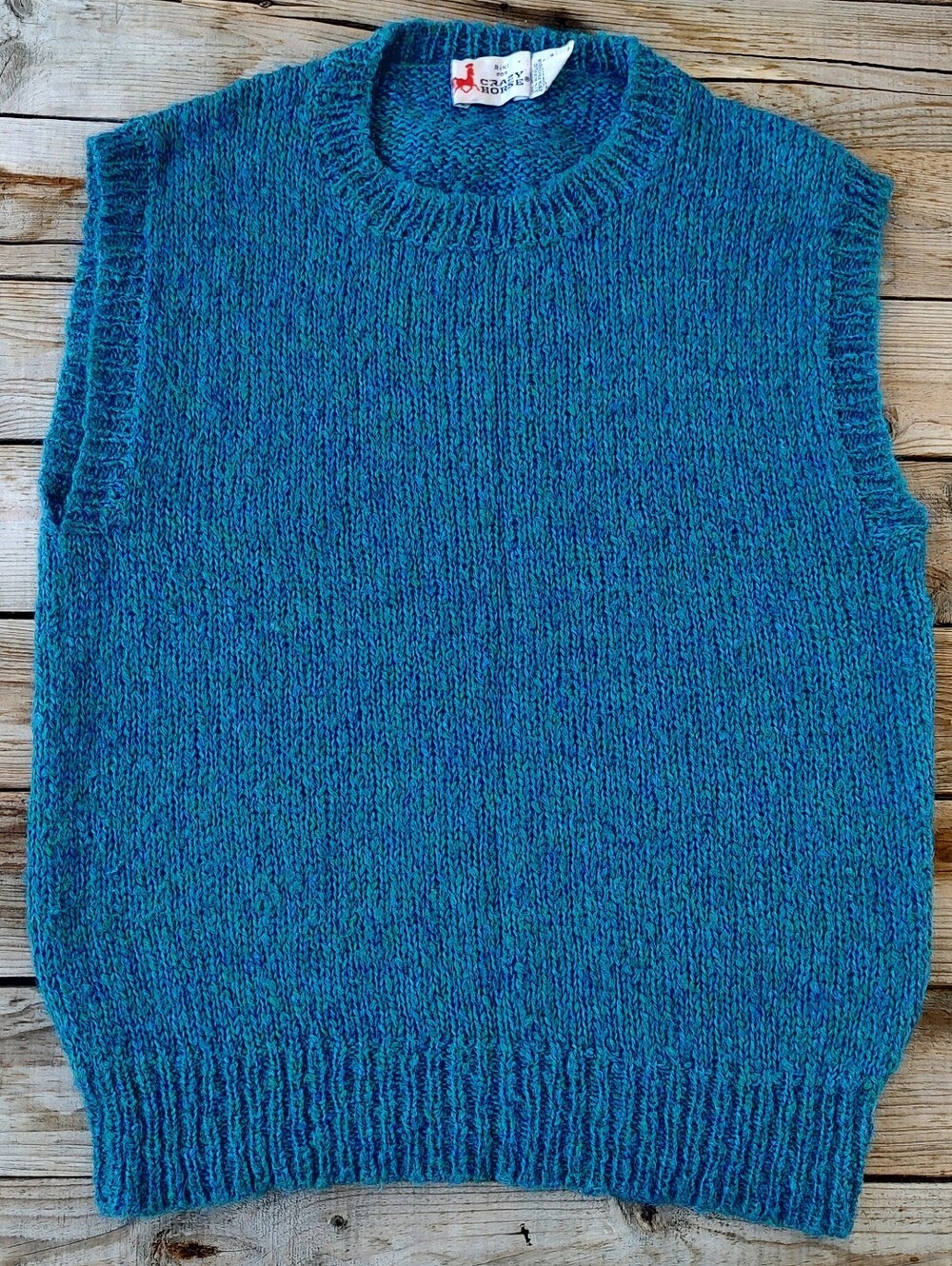 vintage 70's Riki for CRAZY HORSE knit sweater vest men's Size Small